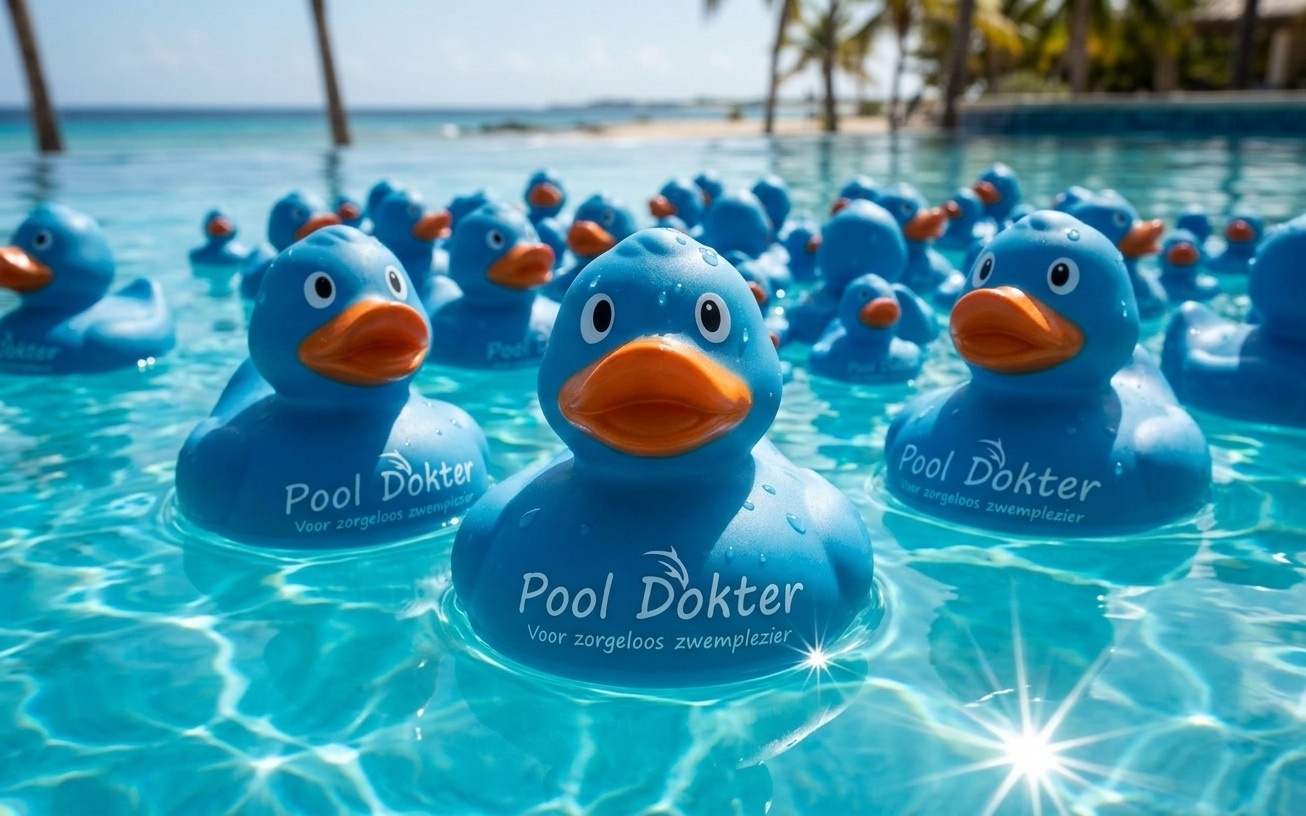 Pool Dokter Bonaire badeend in het zwembad